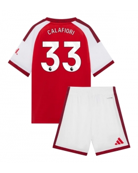 Billige Fotballdrakt Arsenal Riccardo Calafiori #33 Replika Hjemmedraktsett Barn 2026-27 Kortermet (med bukser)